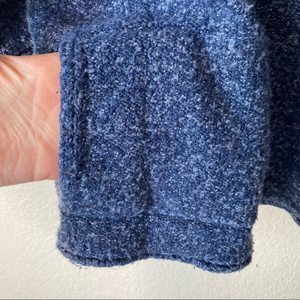 Pure Jill Blue Marled Knit Boxy Fit Pullover Sweater - Picture 5 of 8